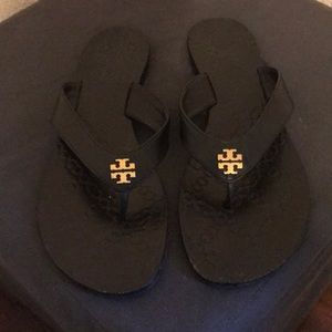 Tory Burch black leather sandals